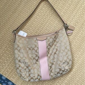 Pink coach hobo bag